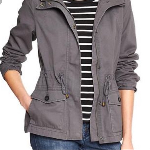 essenza Jackets & Blazers - Gray, Hooded Utility Jacket essenza Jackets & Blazers - Gray, Hooded Utility Jacket